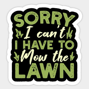 Lawn Mowing Gardener Sticker